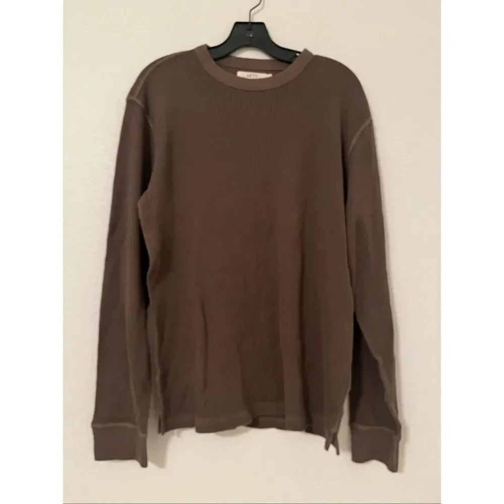 AE77 Long-Sleeve Thermal Top – Brown NEW NWT